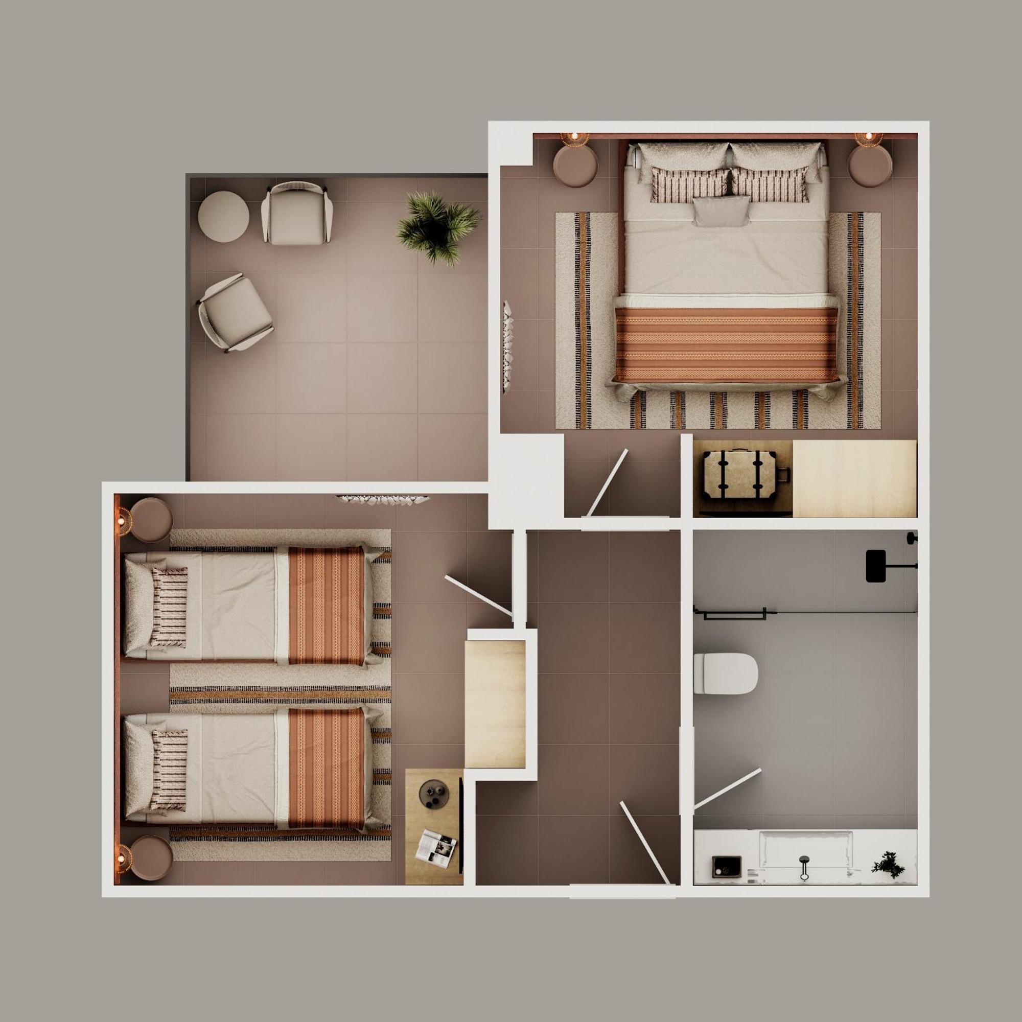 Familiekamer met Balkon