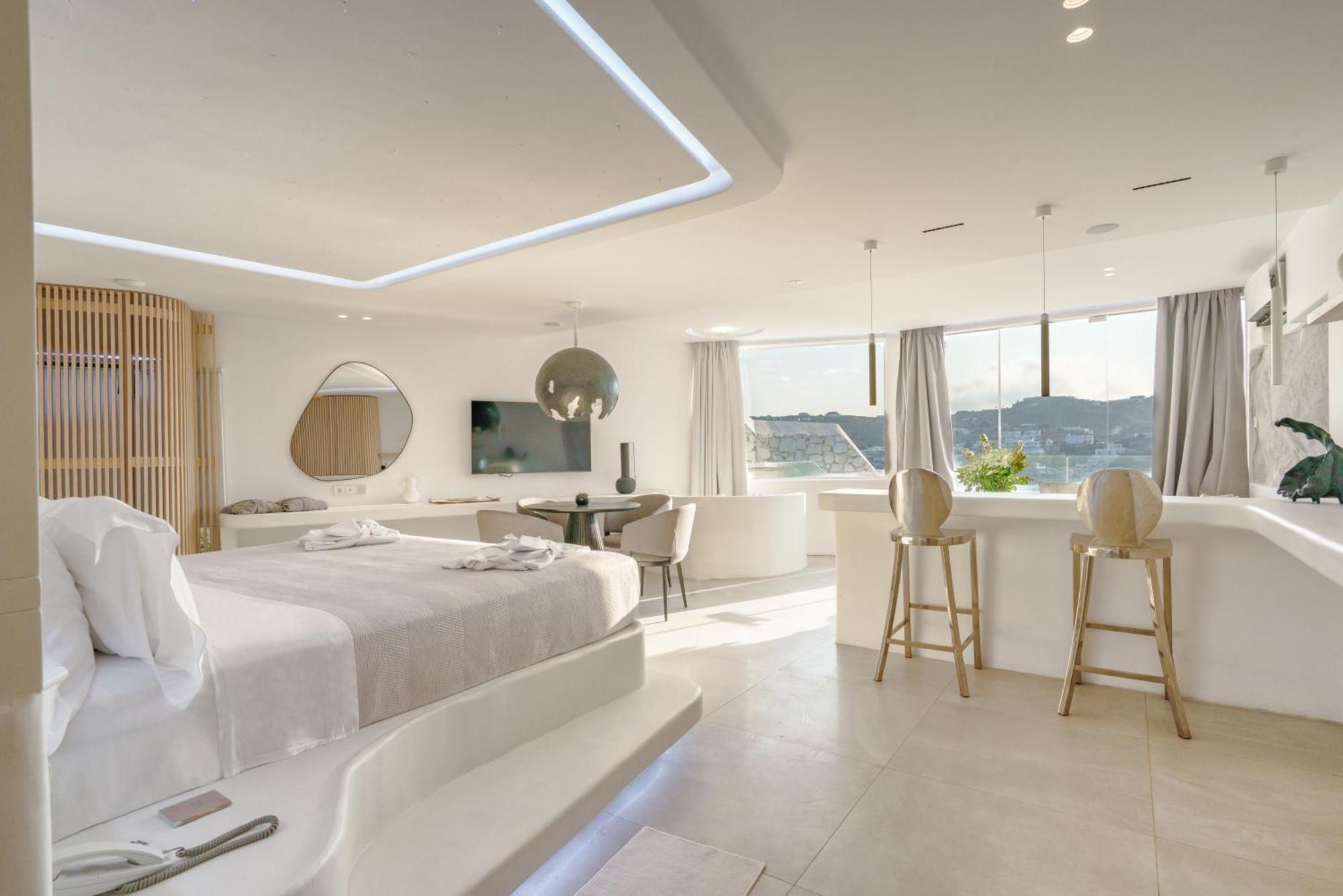 Mykonos Honeymoon Luxury Suite Hot Tub