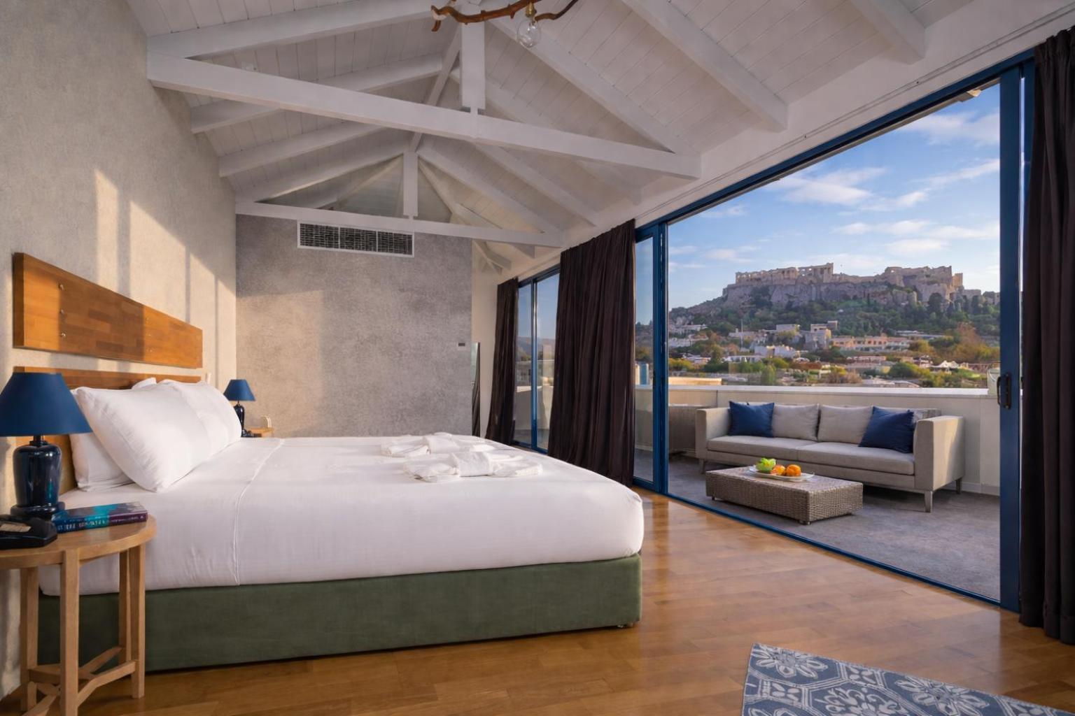 Junior Suite mit Panoramablick auf die Akropolis