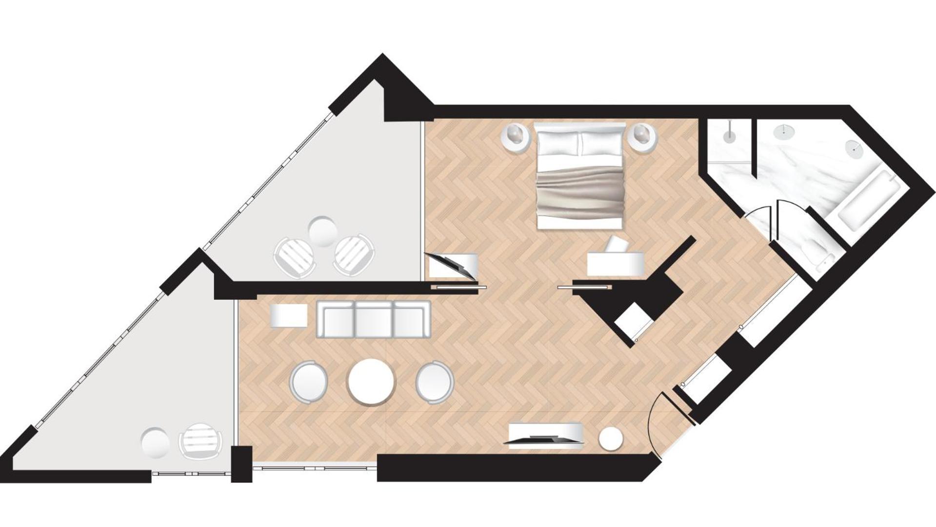 Luxuriöse Palace Suite mit Panoramablick auf das Meer