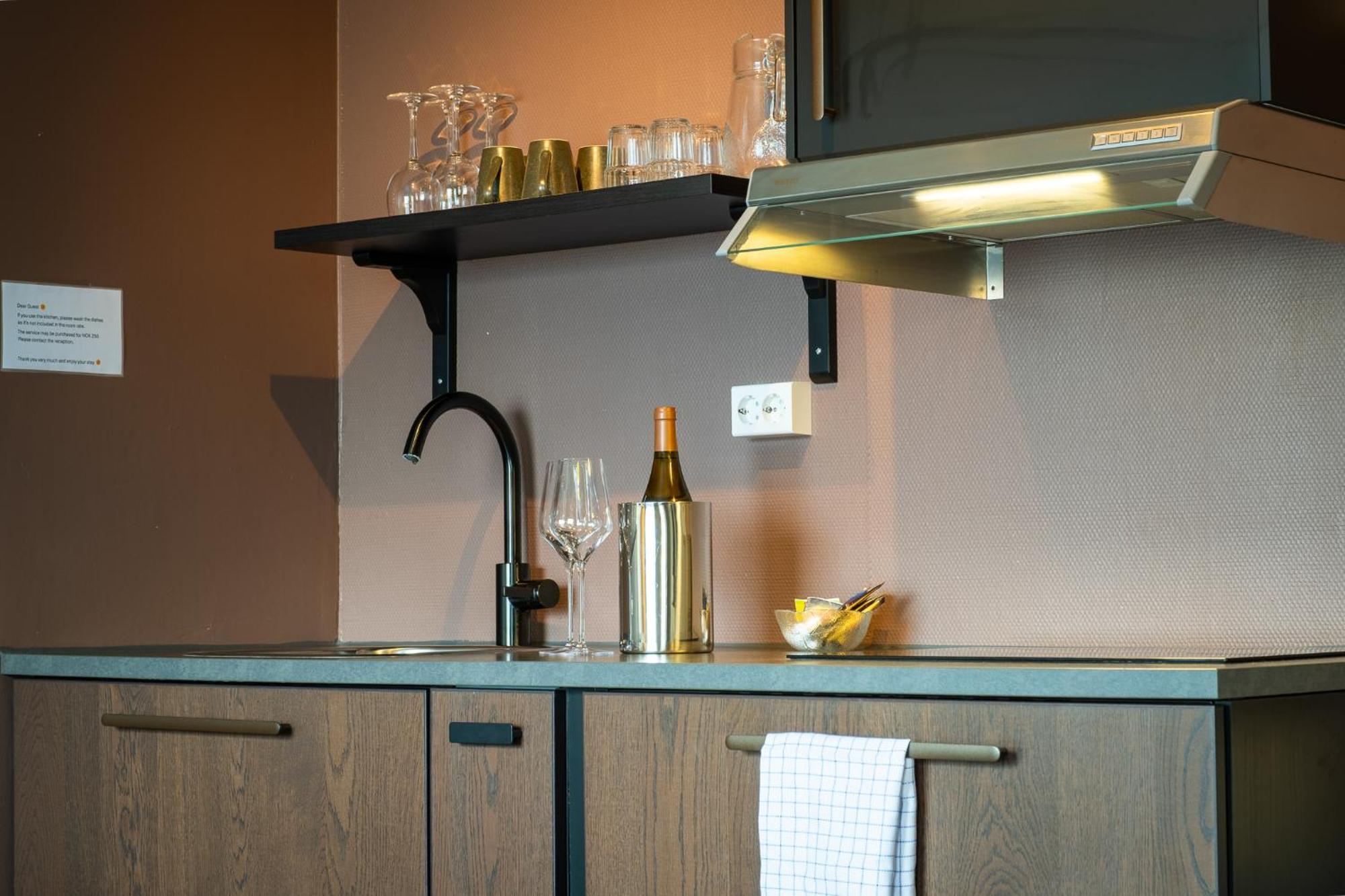 Family Room kitchenette fjord view
