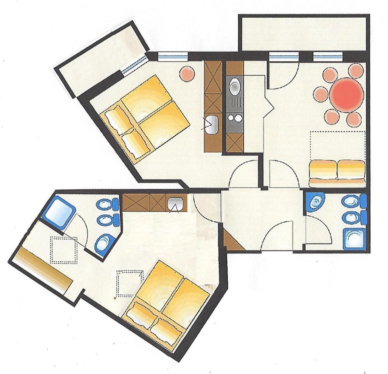 Apartment mit 2 Schlafzimmern