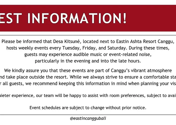 Eastin Ashta Resort Canggu
