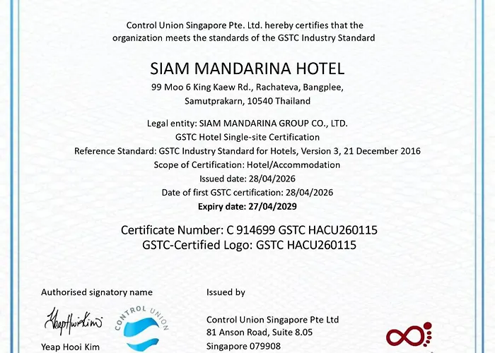 Siam Mandarina Hotel - Free Bkk Airport Shuttle