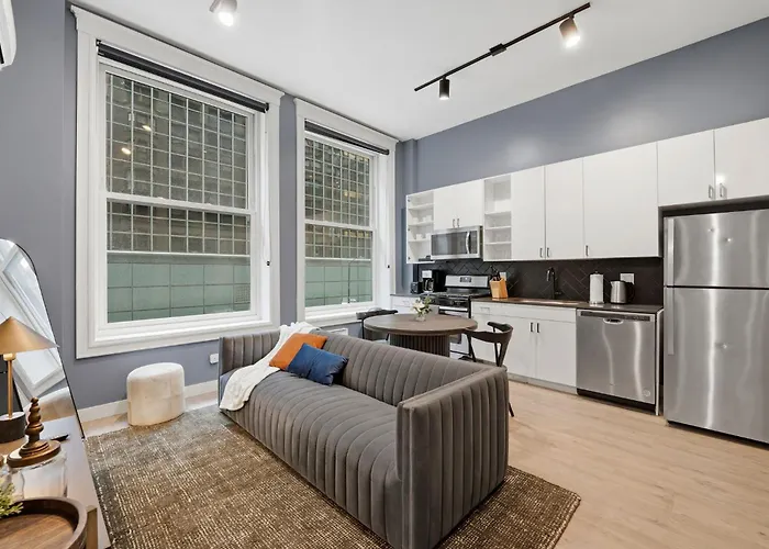 The Plymouth Chicago 4-Br Apartment In Printers Row - Free Parking, Gym & Rooftop