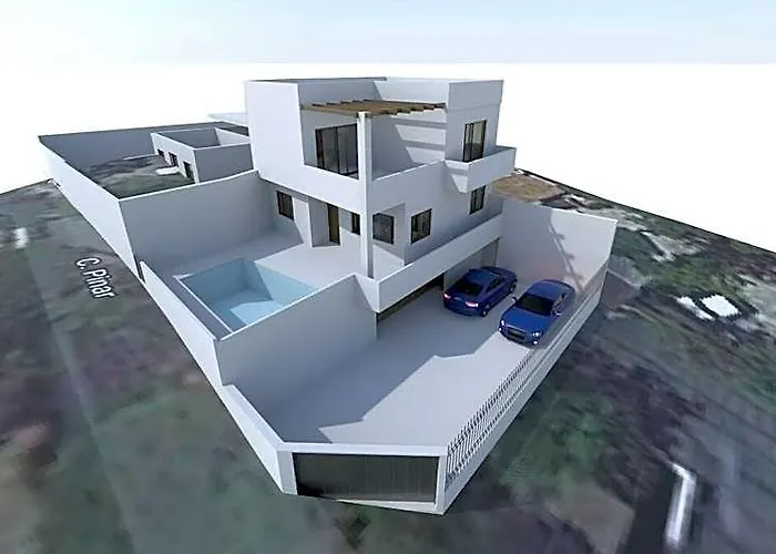Villa Alhamar Con Piscina Privada Climatizada Al Lado De La Playa