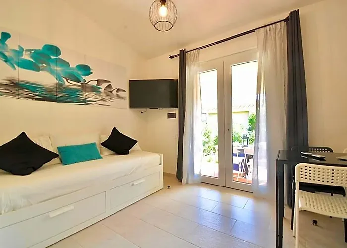 Residence In Costa Rei Just 450 Meters From The Beach, Apartments With Air Conditioning And Outdoor Private Area