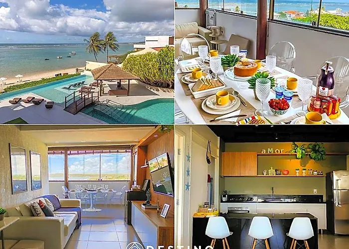 Cobertura Beira-Mar, Vista Para O Mar, Barra Bali! | Luxo | 3 Quartos | Destino Bsm 402